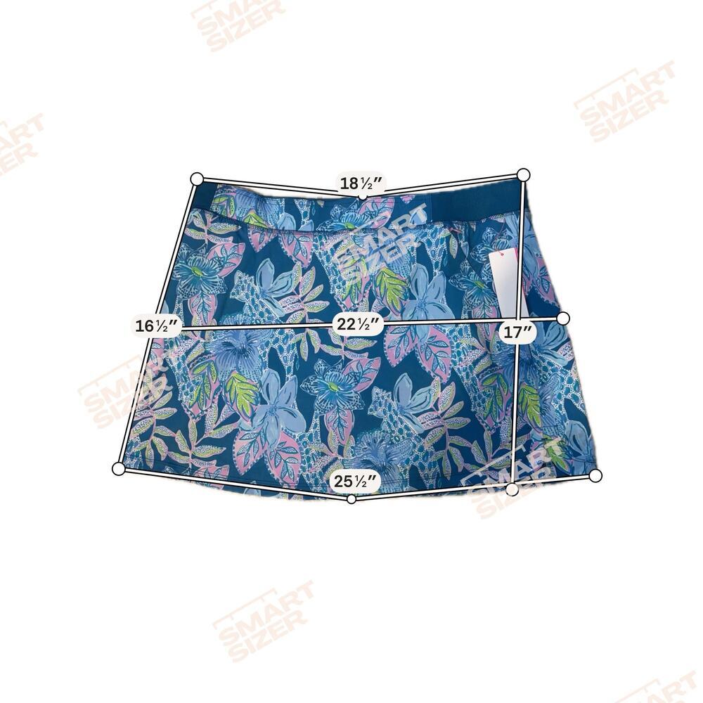 Lilly Pulitzer Luxletic Run Around Skort UPF 50+ Size XL NWT Blue/Pink Floral - Picture 11 of 11